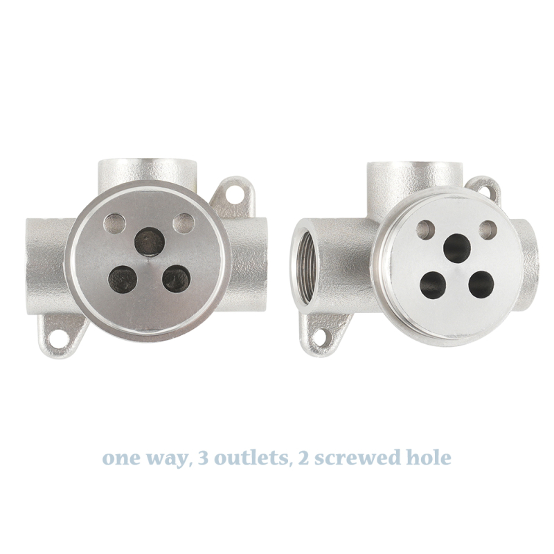 Sento stainless steel shower valve with 3 outlets and 2 screw holes