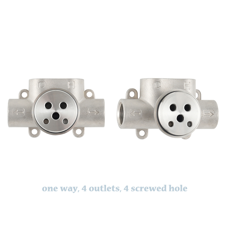 Sento stainless steel shower valve with 4 outlets and 3 screw holes(OEM)