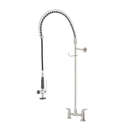 sento stainless steel, commercial kitchen tap, with pre rinse spray,deck mounted.