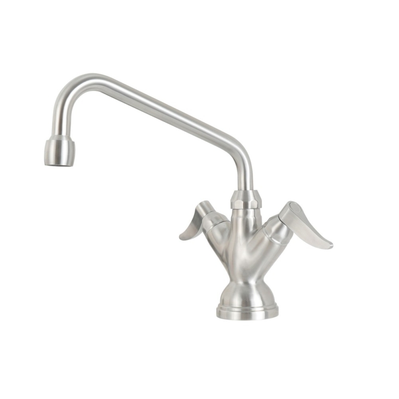 GLP-54S Sento stainless steel commercial tap with swivel spout and single Pedestal deck