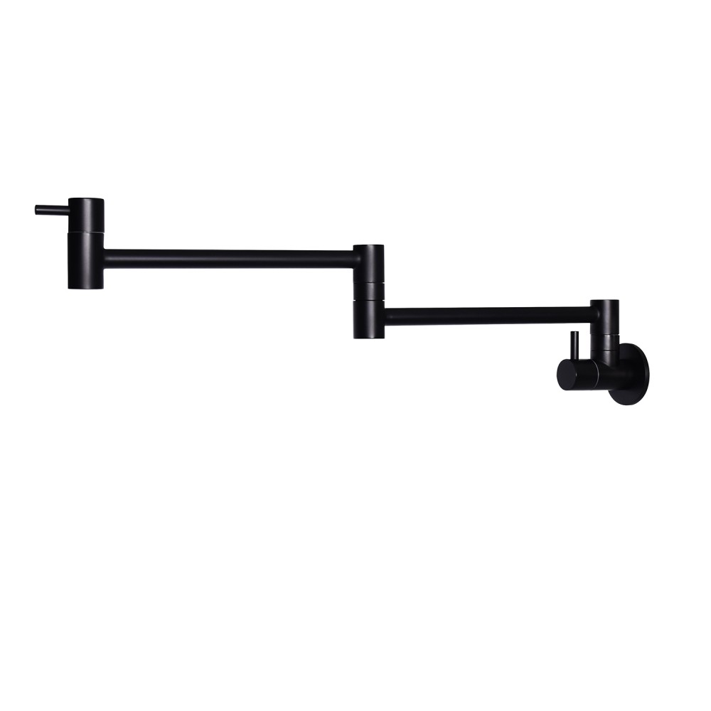 A-33G-BK-1 A-33G SENTO Stainless steel retractable wall mount pot filler faucet, nano black