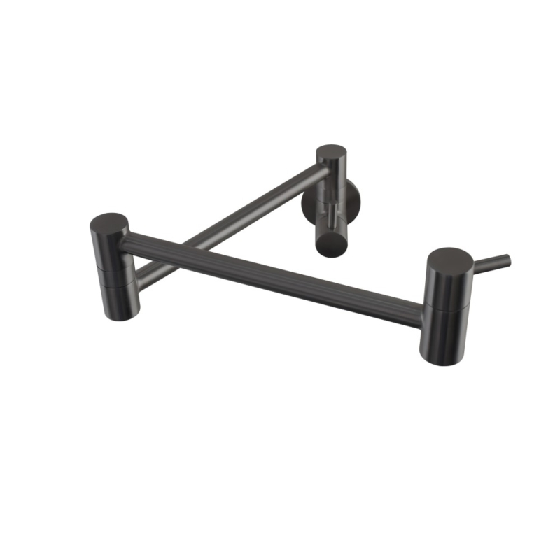A-33G SENTO Stainless steel retractable wall mount pot filler faucet, Gun metal
