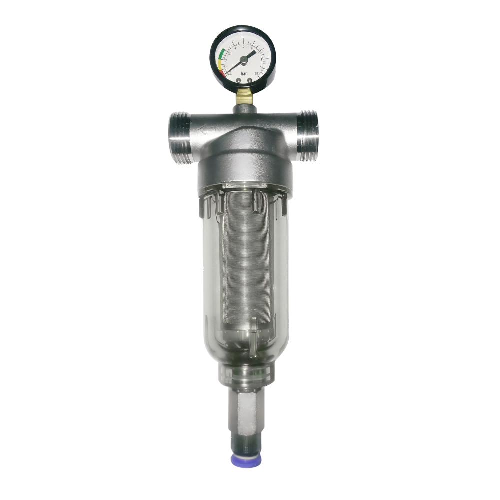 B-220 with pressure reader 2(1) B-220 sento stainless steel spin down prefilter with preassure reader option
