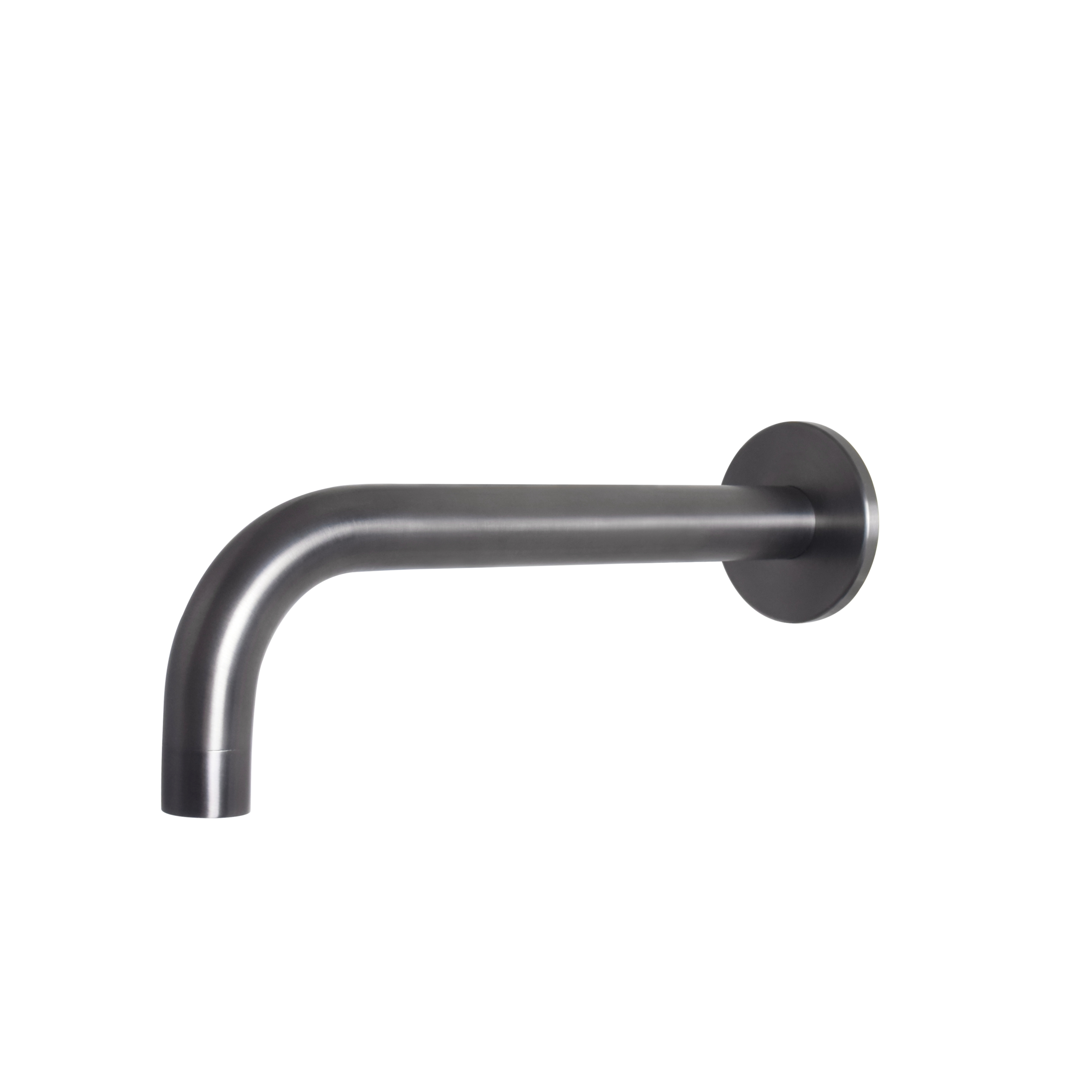 DSC_0007 B-159S Sento stainless steel wall mounted basin spout 200mm Brushed Gun Metal