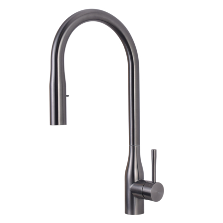 C-91 Sento stainless steel pull down kitchen faucet with hidder sprayer, gun metal