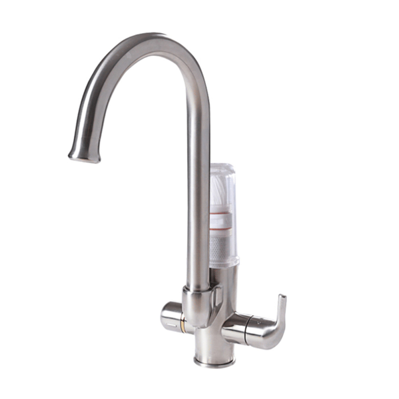 C-99 Sento stainless steel 3 in 1 tap integrated with faucet mounted water filter