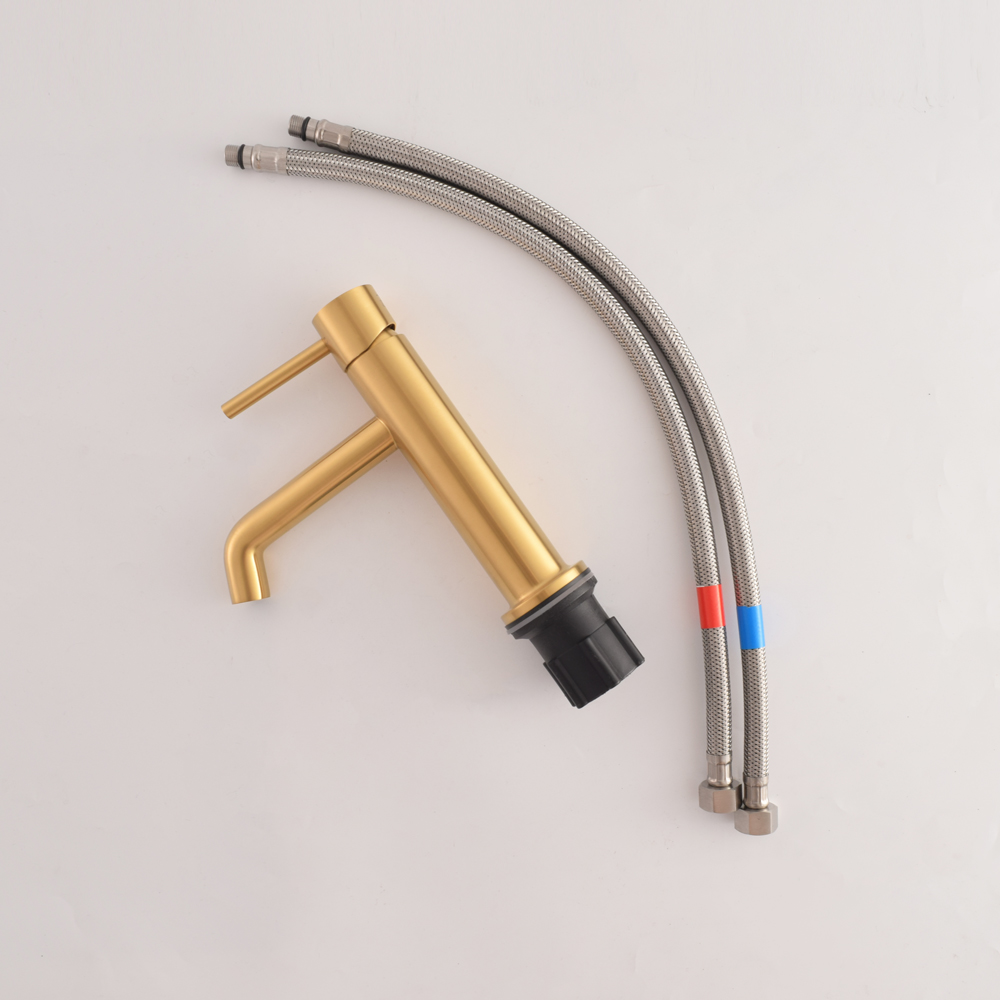 A-46-GD-4 A-46 Sento stainless steel basin faucet,italian stainless steel basin mixer, PVD brushed gold