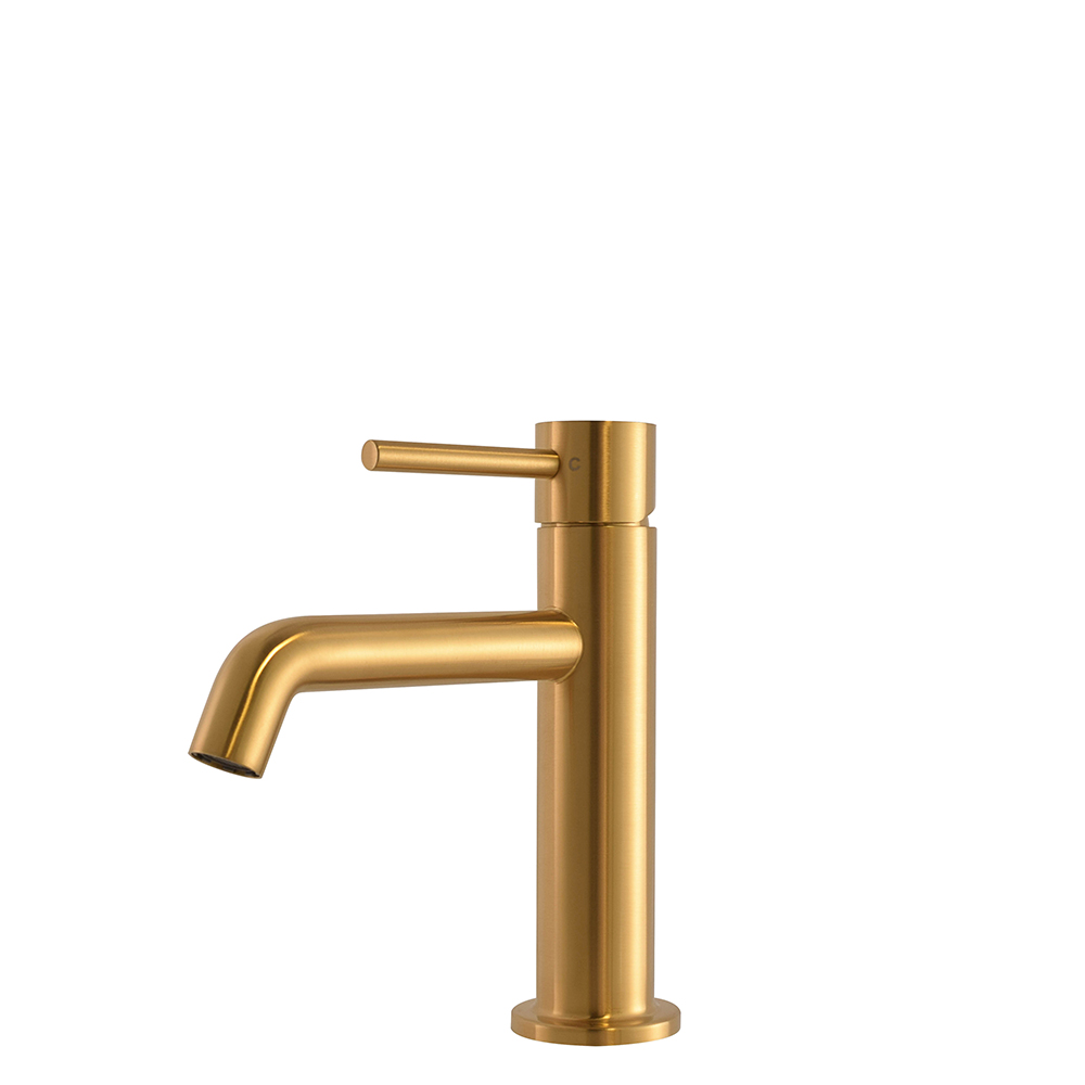 A-46-GD A-46 Sento stainless steel basin faucet,italian stainless steel faucet, PVD brushed gold