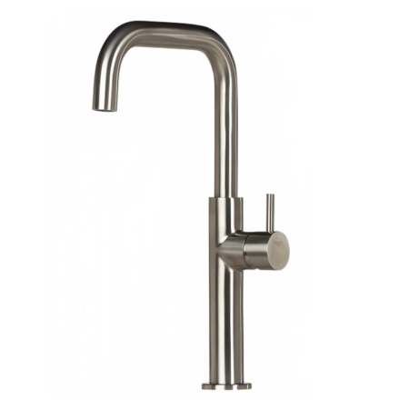 A-62HL Sento stainless steel 316 v4a stainless steel single hole single handle italian basin faucet with high arc swival spout