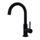 A-63A Sento stainless steel single hole single handle italian basin faucet with high arc swival spout with matte black color