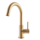 A-63A Sento stainless steel single hole single handle basin faucet with high arc swival spout with PVD gold color
