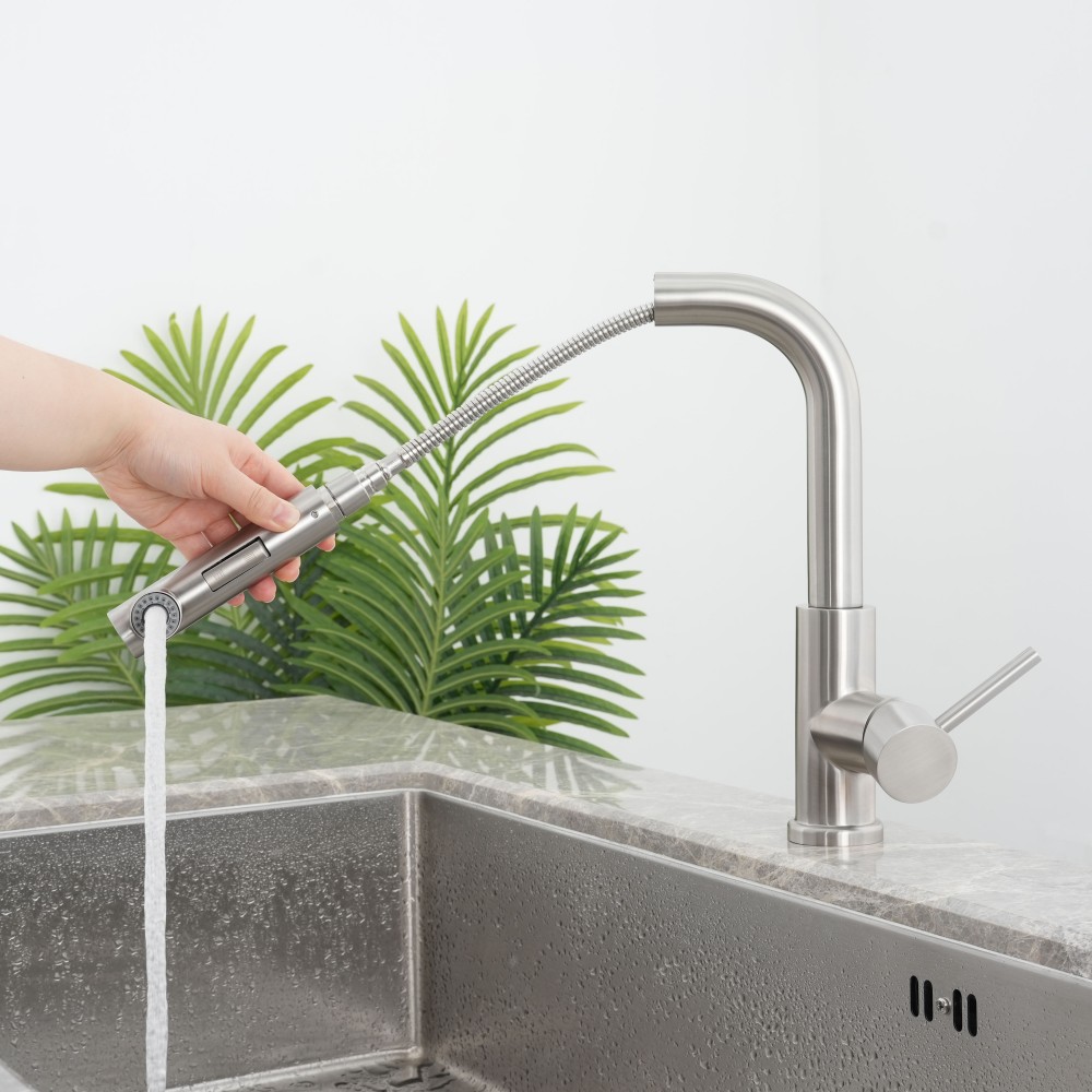 CS-102 20255 Sento stainless steel CS-102 single hole single handle pull out faucet