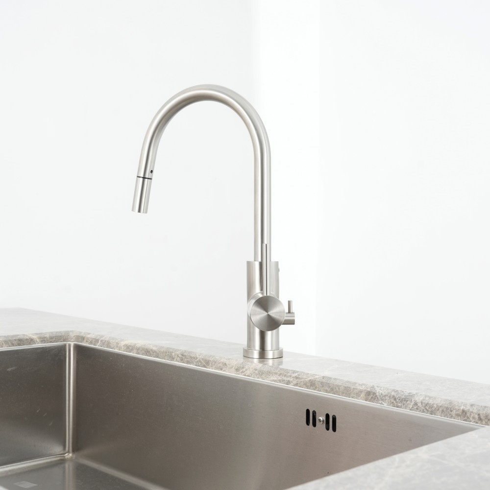 CS-116-2 CS-116 Sento stainless steel pull out dishwasher kitchen faucet with C shape spout