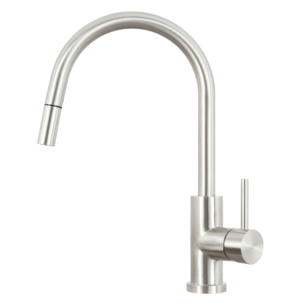 CS-116S Sento stainless steel CS-116S slender 24mm gooseneck pull down kitchen faucet