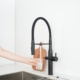 Sento stainless steel semi pro filtered water tap, matte black
