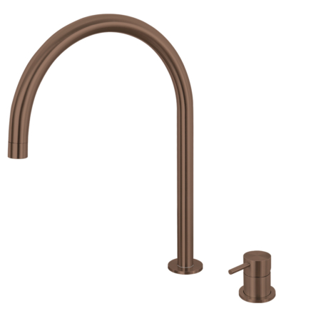 G-10P+B-481 Sento stainless steel Single lever countertop basin mixer,C shape, copper