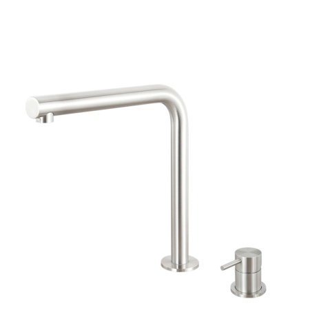 -10P+B-482 Sento stainless steel Single lever countertop basin mixer,L shape,Brushed