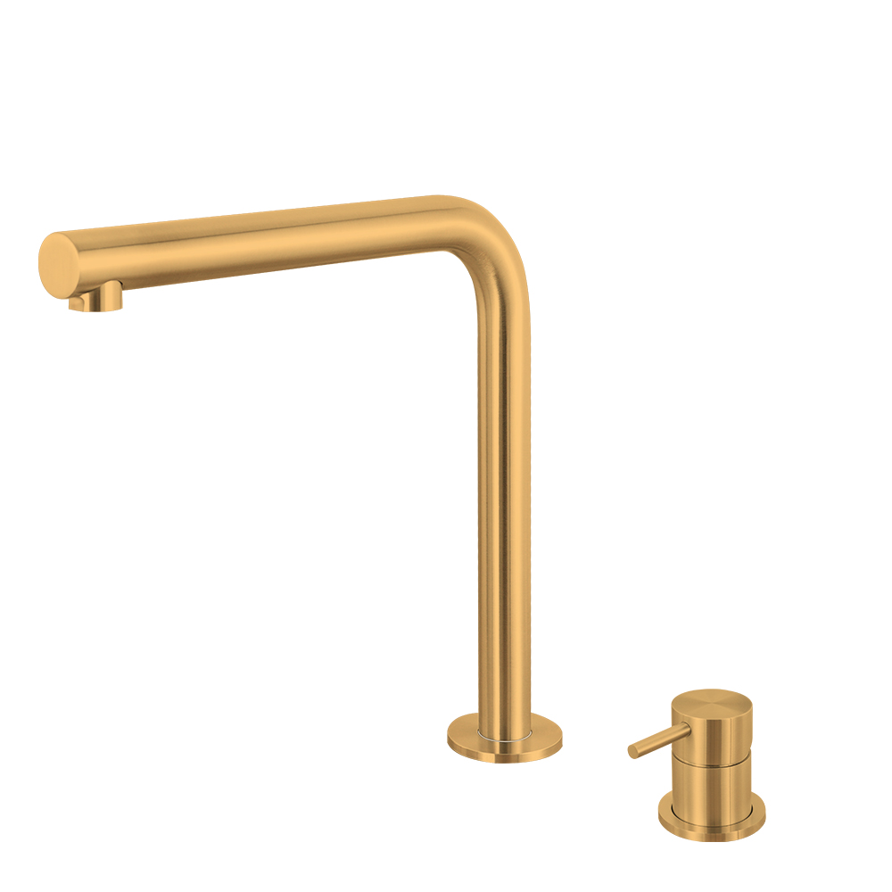 G-10P+B-482-GD G-10P+B-482 Sento stainless steel Single lever countertop basin mixer,L shape, Gold