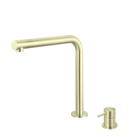 -10P+B-482 Sento stainless steel Single lever countertop basin mixer,L shape, Titanium gold