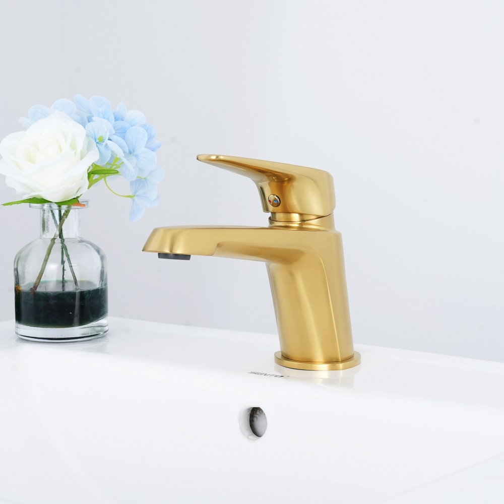 A-89-TG-3 A-89 sento stainless steel basin faucet Apex series Titanium gold